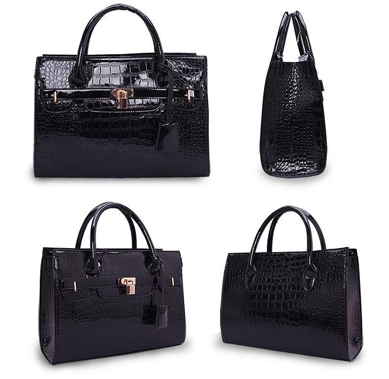 Patent Leather Crocodile Handbag – mBell-ish