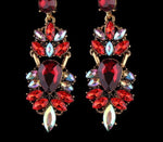 Colorful Rhinestone Dangle Earrings - mBell-ish