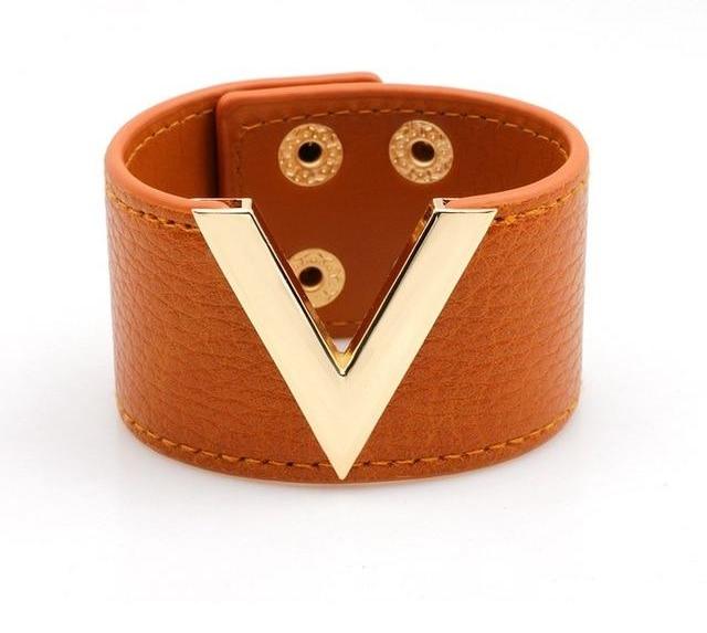 Leather Fashion Cuff Bracelet - mBell-ish