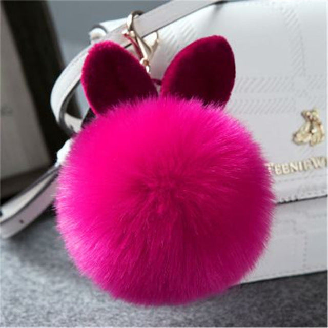 Fluffy Animal Ear Bag Charms - mBell-ish