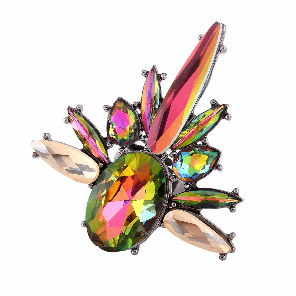 Multicolor Crystal Rhinestone Ring - mBell-ish