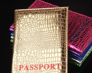 Metallic Crocodile Passport Cover - mBell-ish