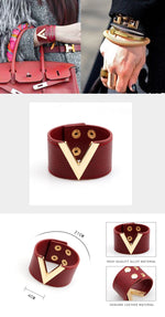 Leather Fashion Cuff Bracelet - mBell-ish
