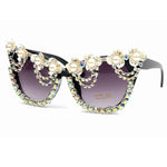 Rhinestone Cat Eye Sunglasses - mBell-ish