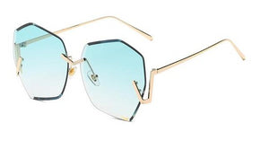 Rimless Gradient Clear Sunglasses - mBell-ish
