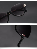 Vintage Half Frame Cat Eye Sunglasses - mBell-ish